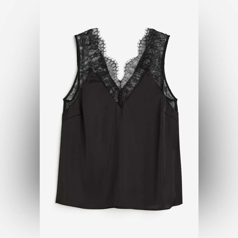 Express Black Lace Trim Chemise